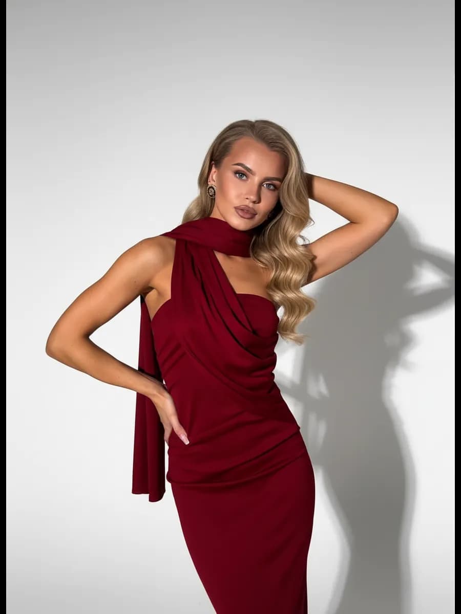 Платье вечернее длинное с открытой спиной