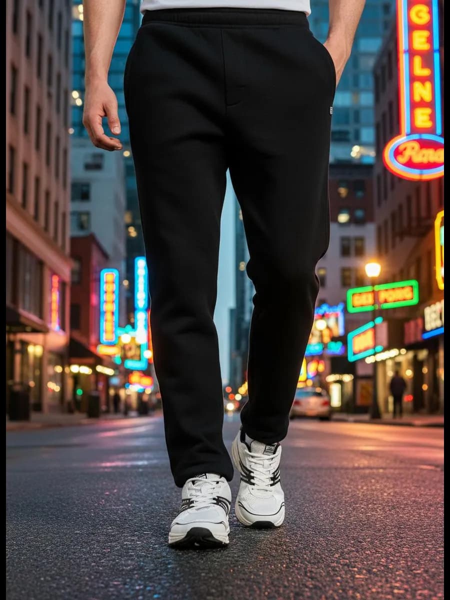 Утепленные брюки джоггеры с начесом