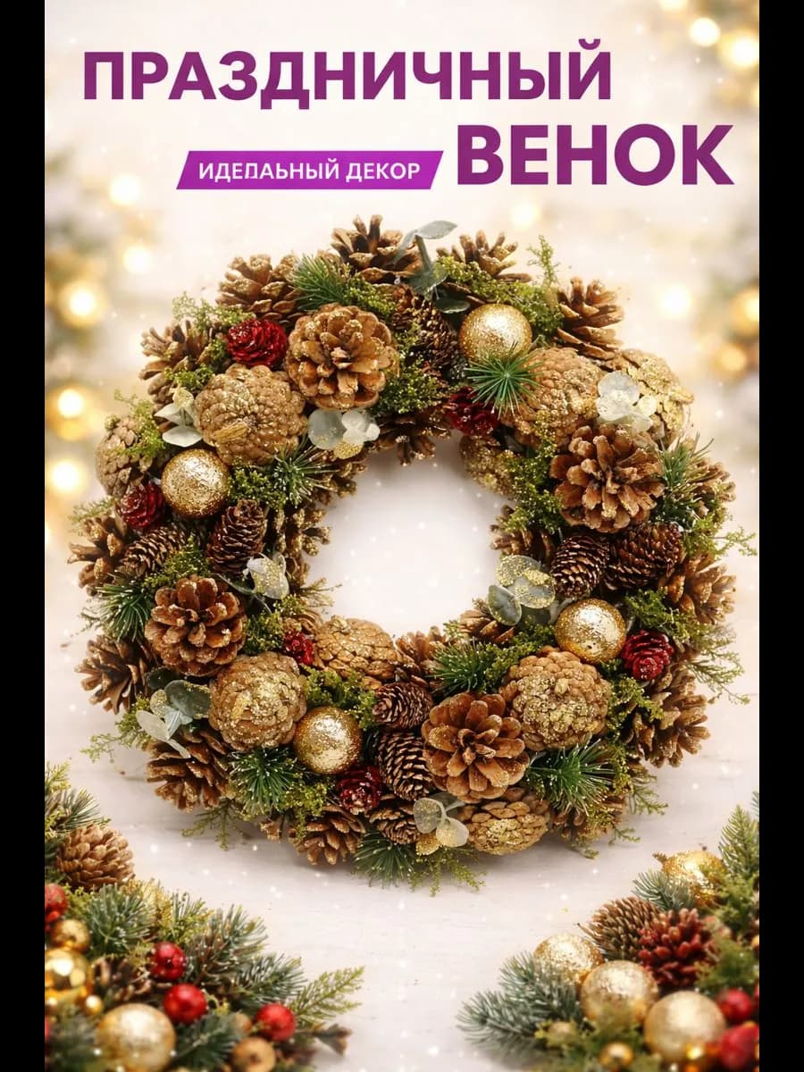 Венок новогодний на дверь