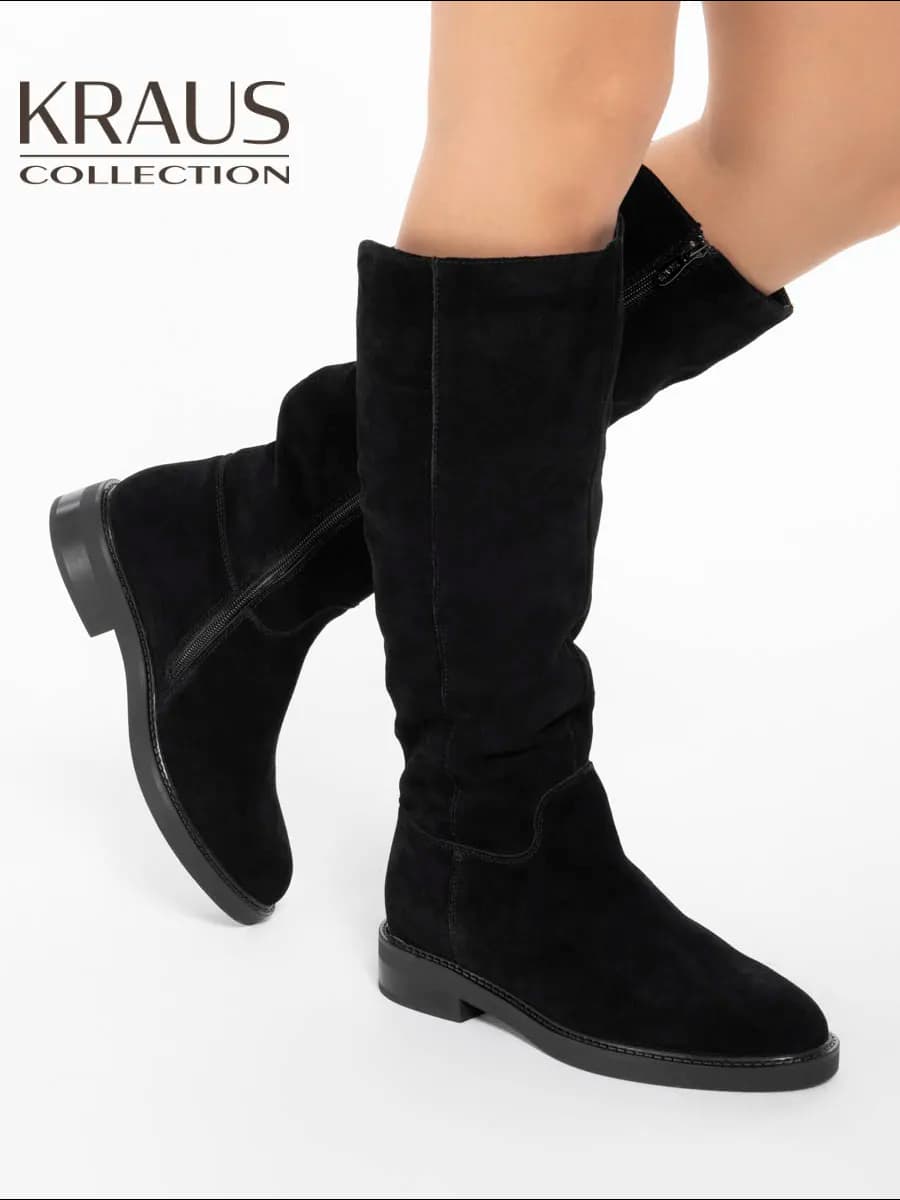 Сапоги женские зимние натуральная замша