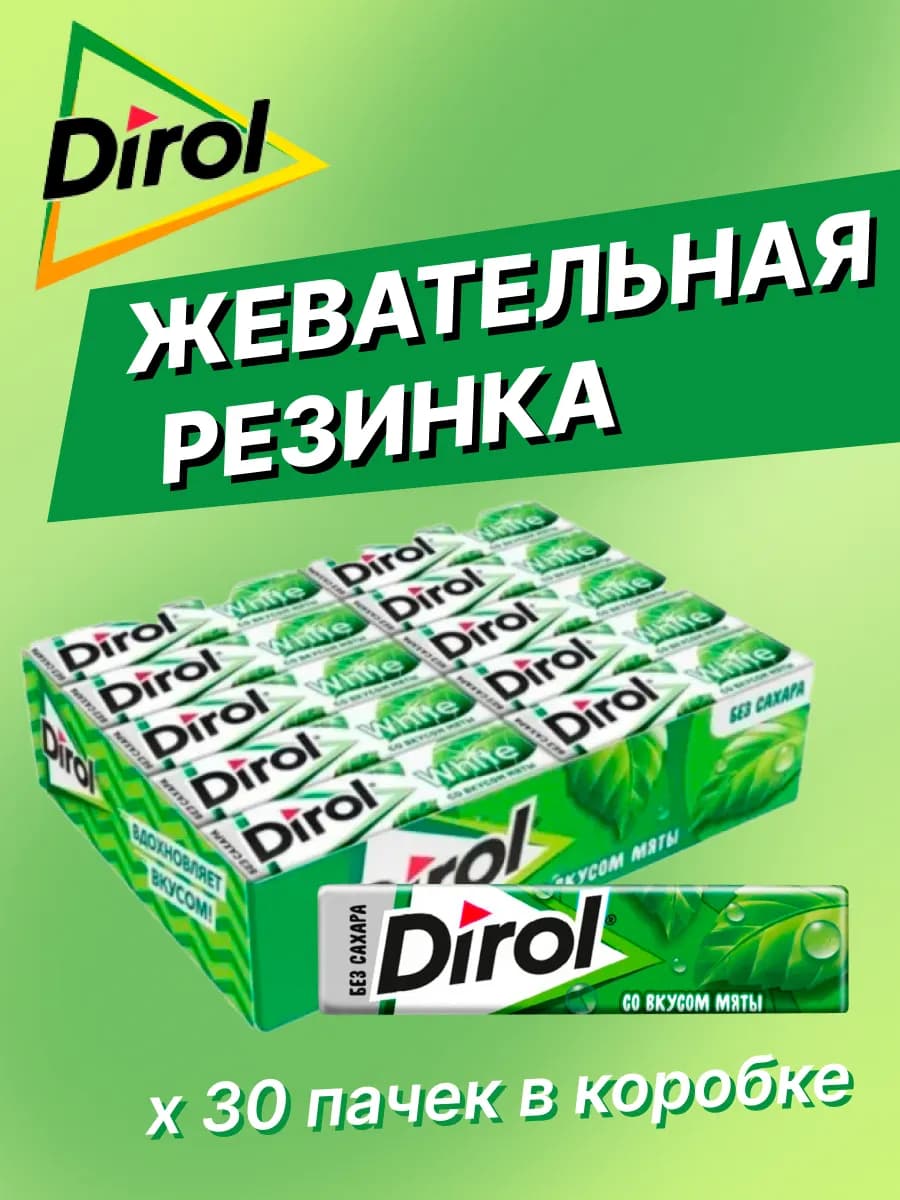 Жвачка со вкусом мяты без сахара
