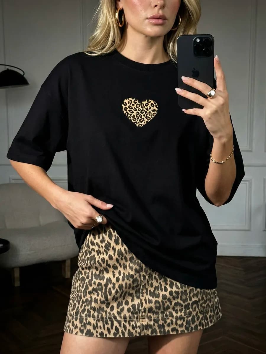 Футболка оверсайз c принтом - фото 1