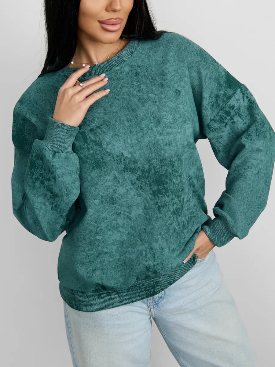 Свитшот оверсайз толстовка варенка без начеса