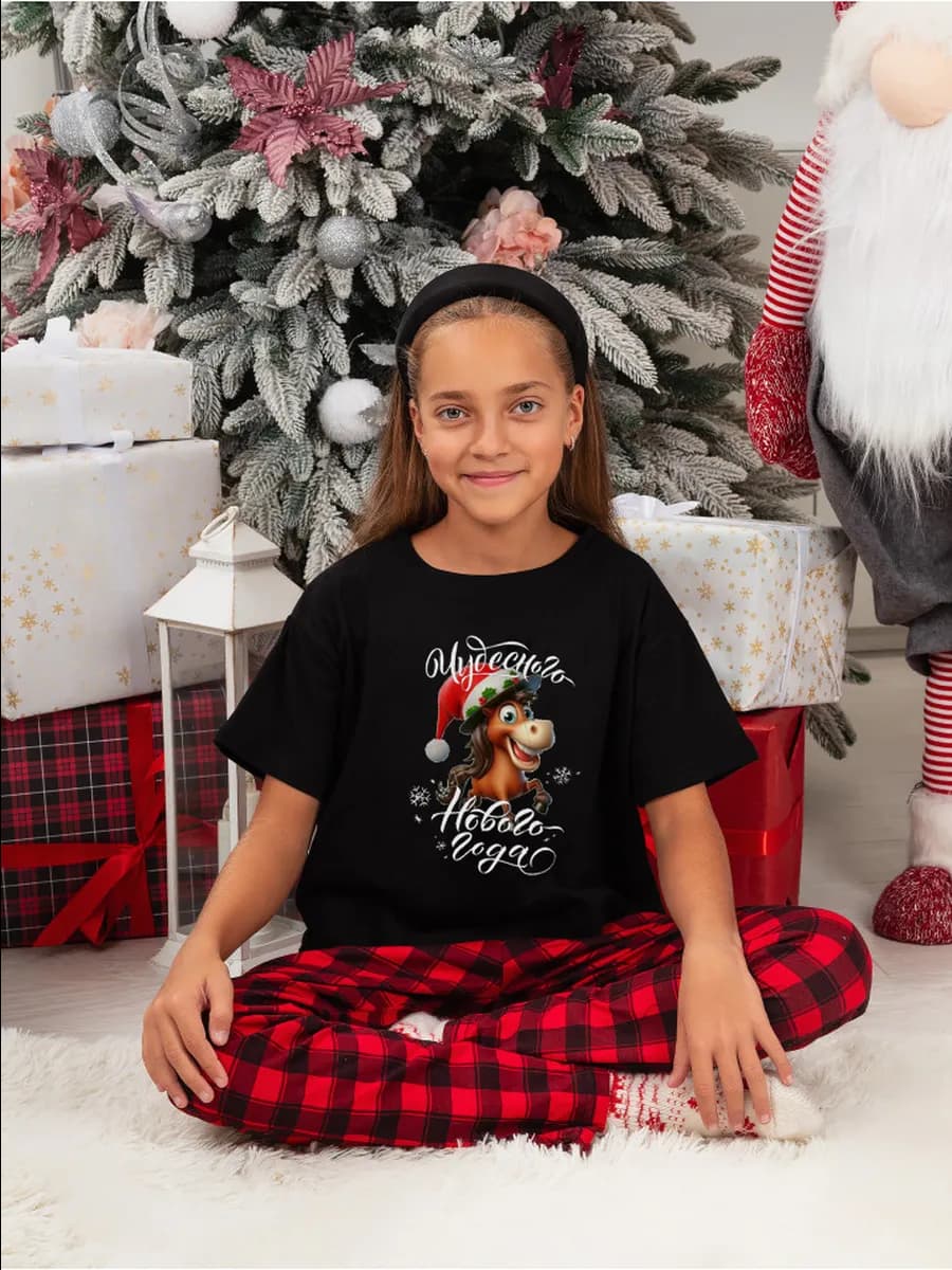 Пижама детская новогодняя Family Look - фото 1