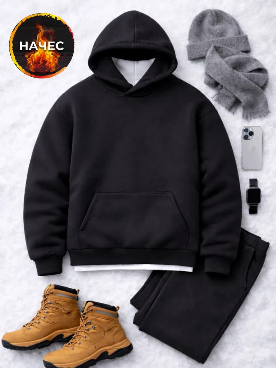 Спортивный костюм теплый с начесом - фото 1