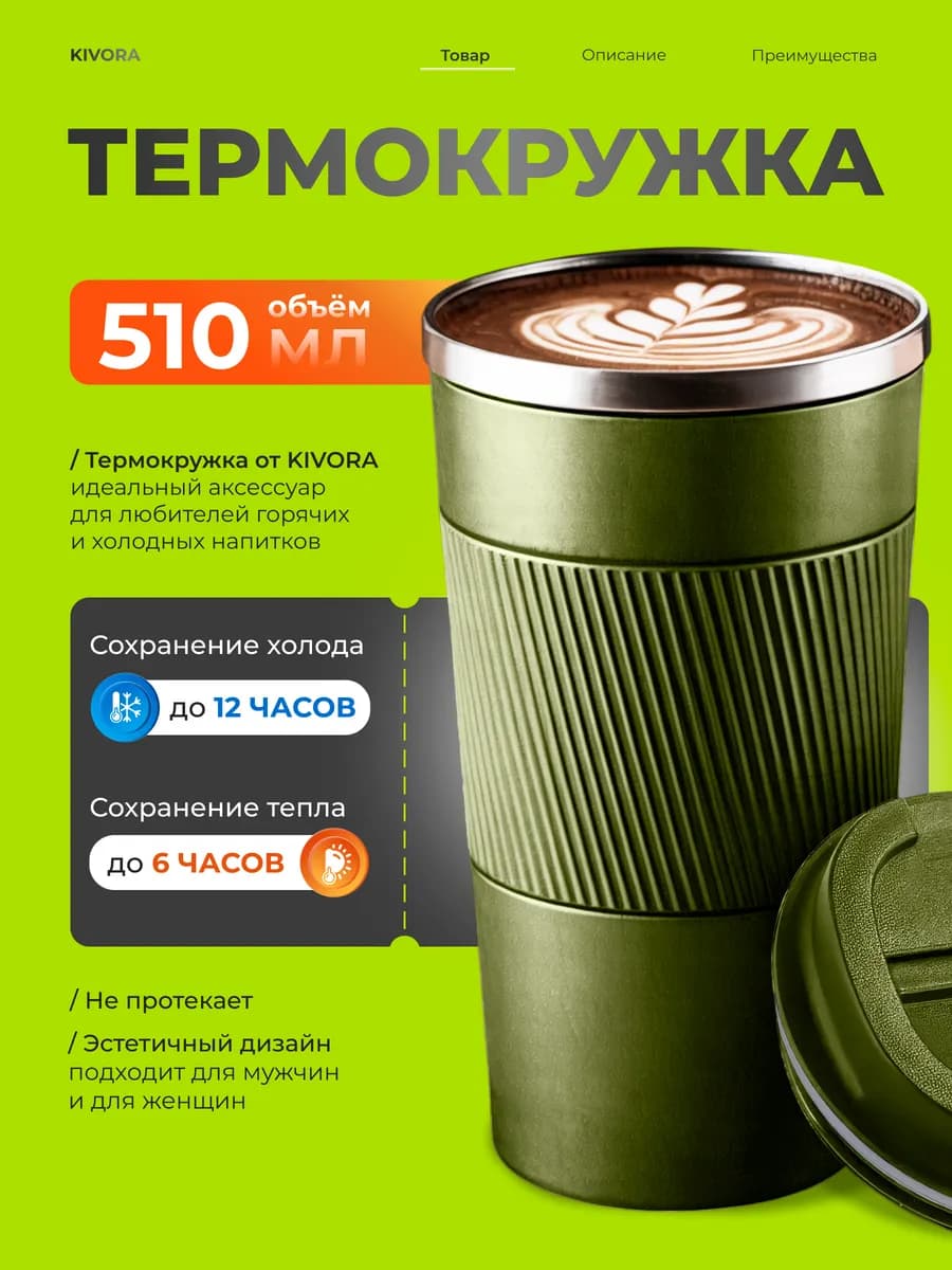 Автомобильная термокружка для кофе