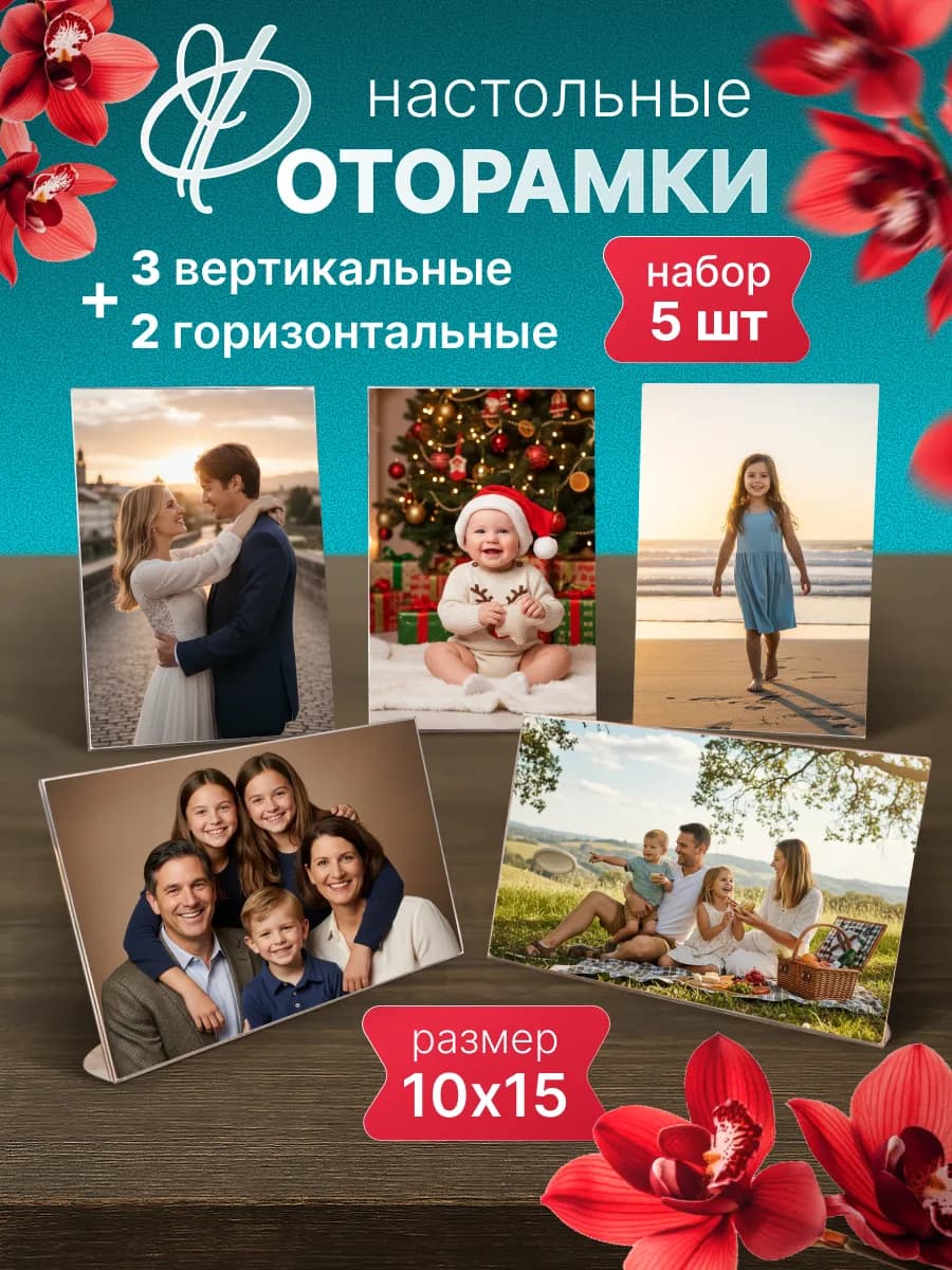 Фоторамки настольные 10х15
