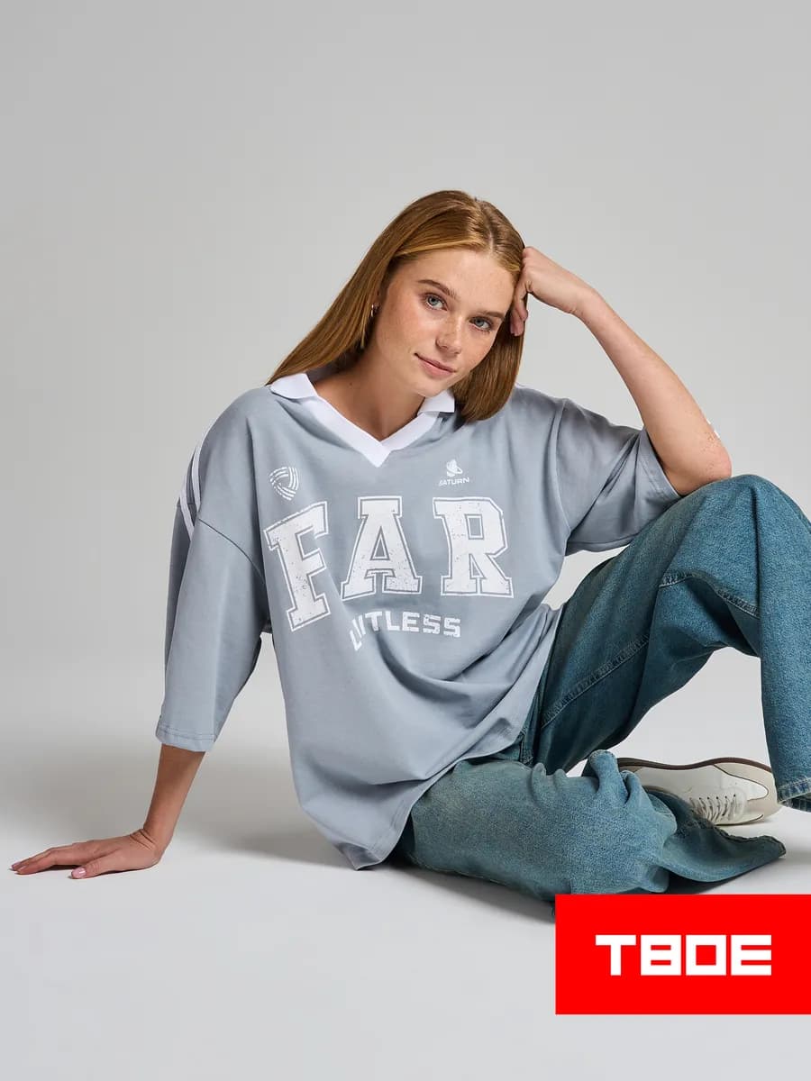 Футболка-поло оверсайз с надписью