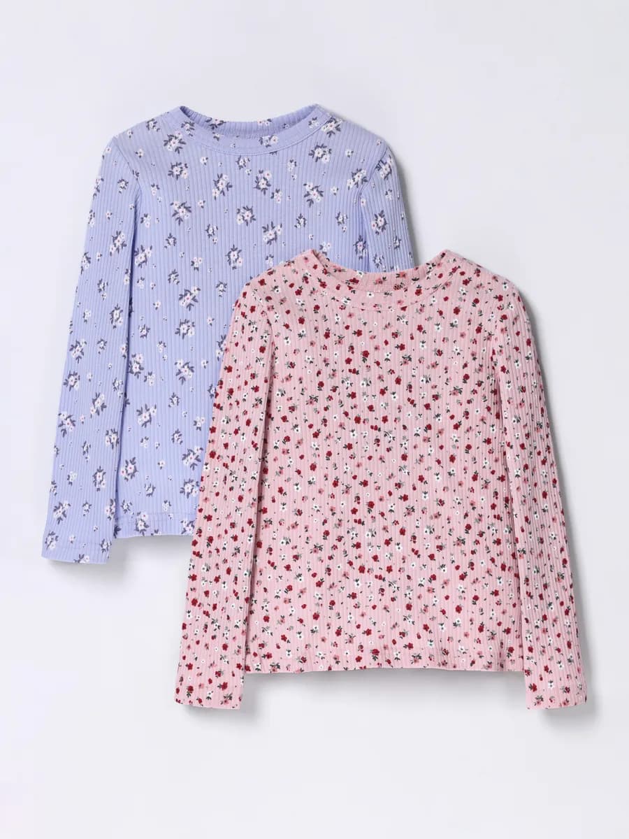 Лонгслив в рубчик в садик набор 2 шт