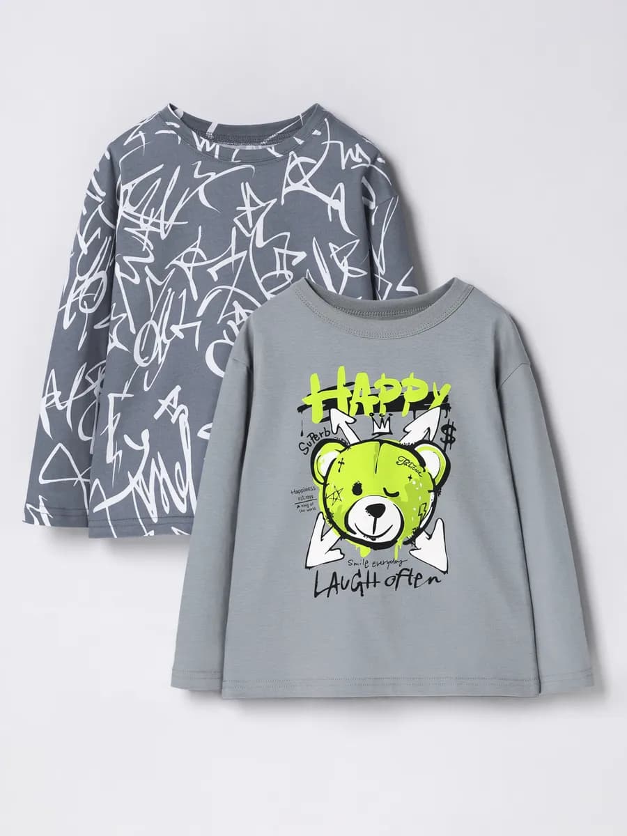Лонгслив для мальчика в садик набор 2 шт