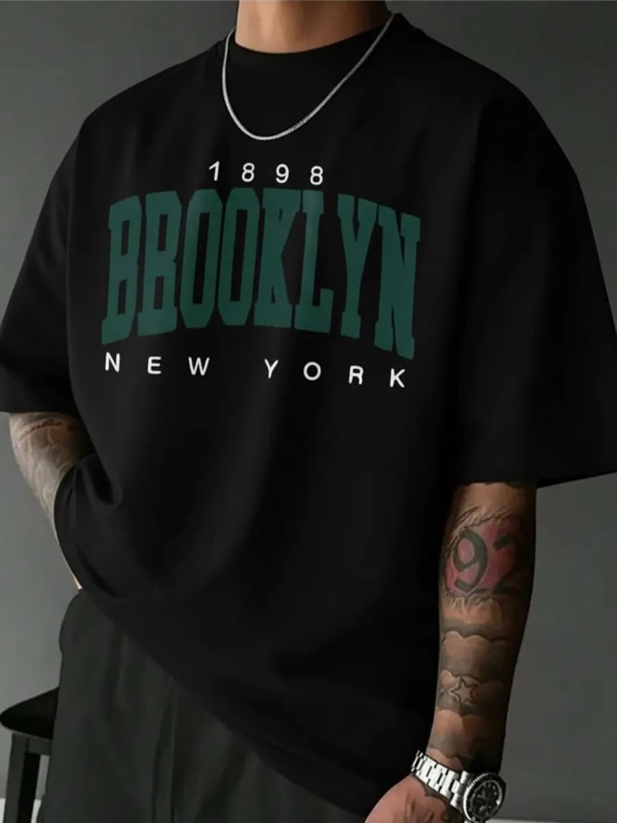 Футболка оверсайз с принтом Brooklyn 1898