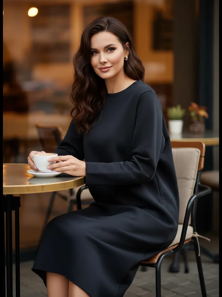 Платье длинное оверсайз