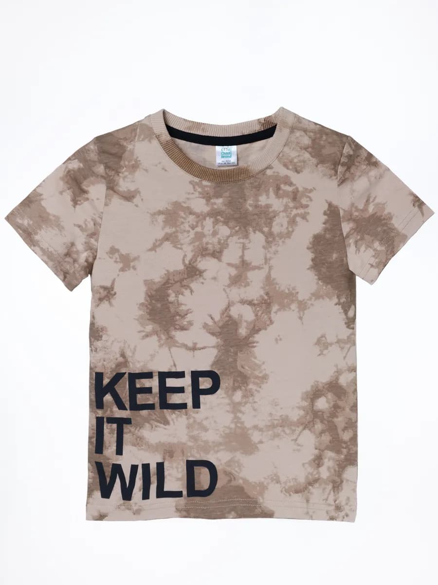 Футболка для мальчика детская однотонная с принтом