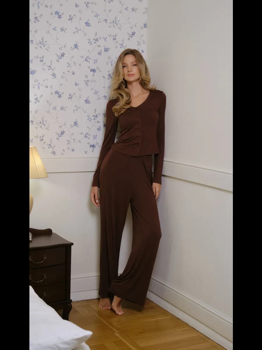 Домашний костюм с длинным рукавом