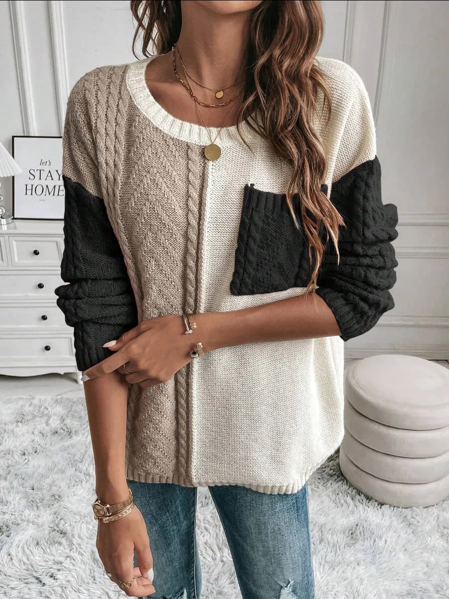 Джемпер вязаный оверсайз тонкий - фото 1