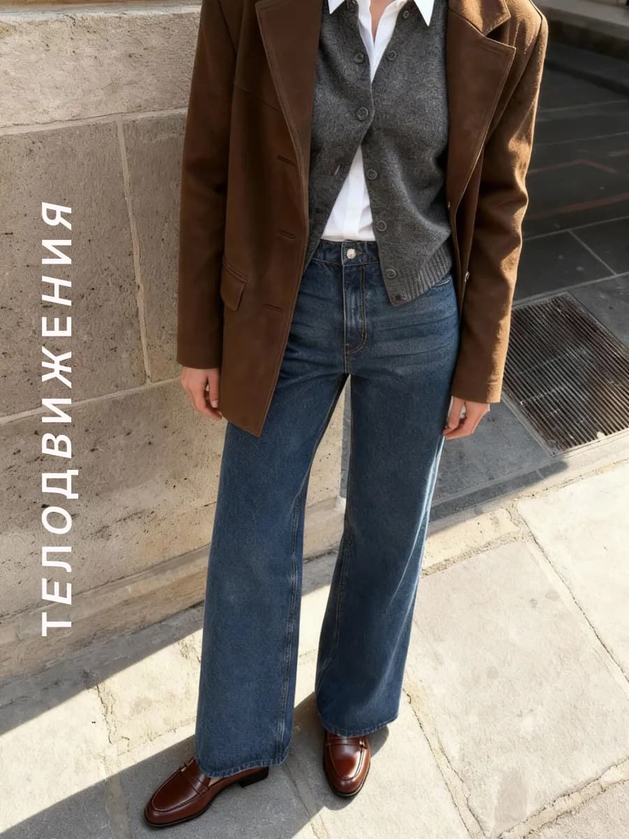 Джинсы клеш от бедра на высокой посадке