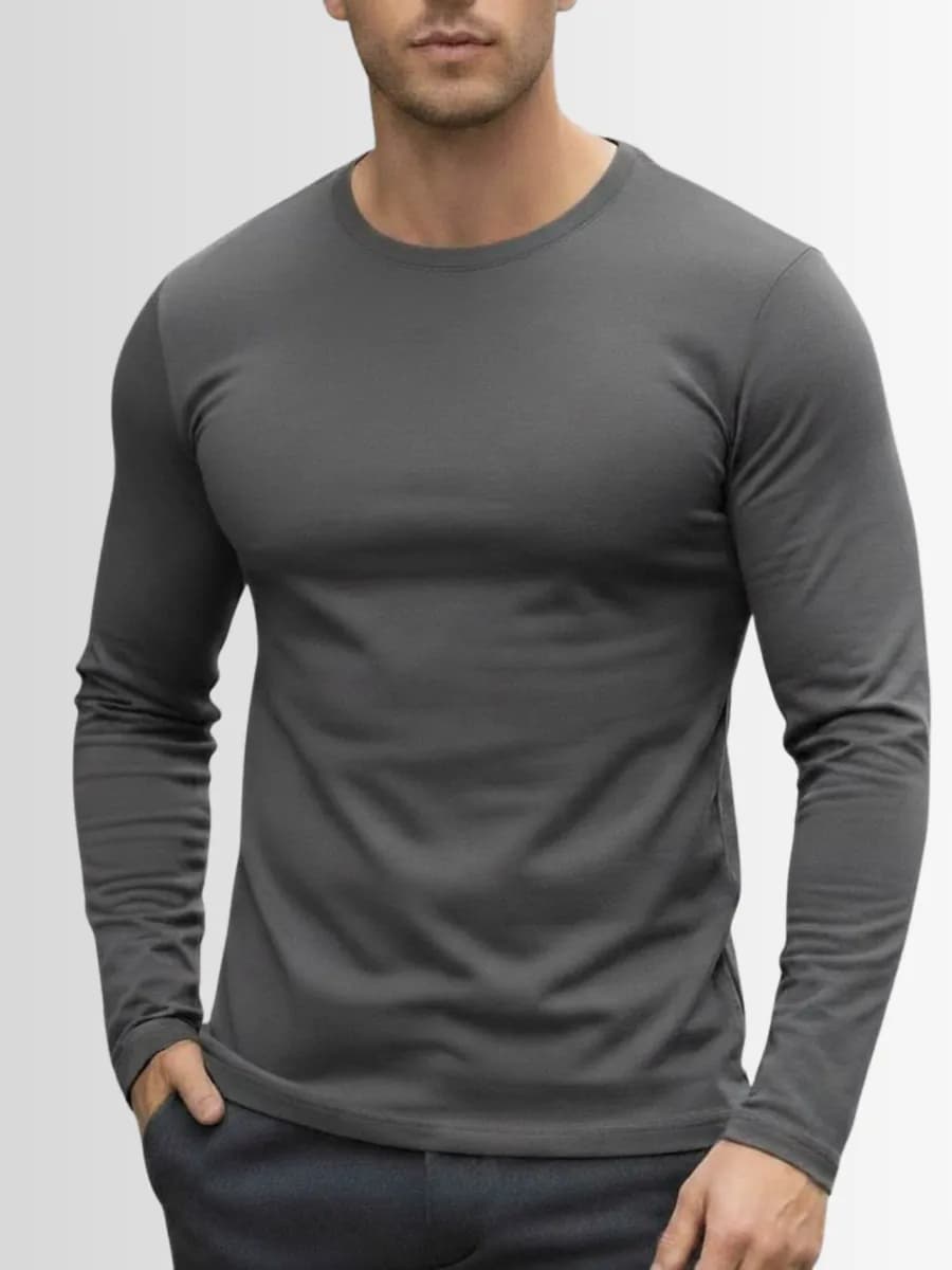 Лонгслив с длинным рукавом хлопковый