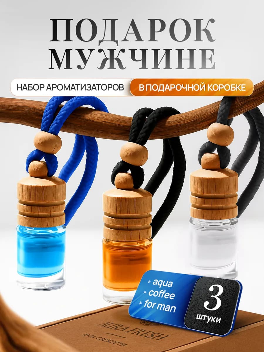Подарочный набор ароматизаторов в машину, мужской