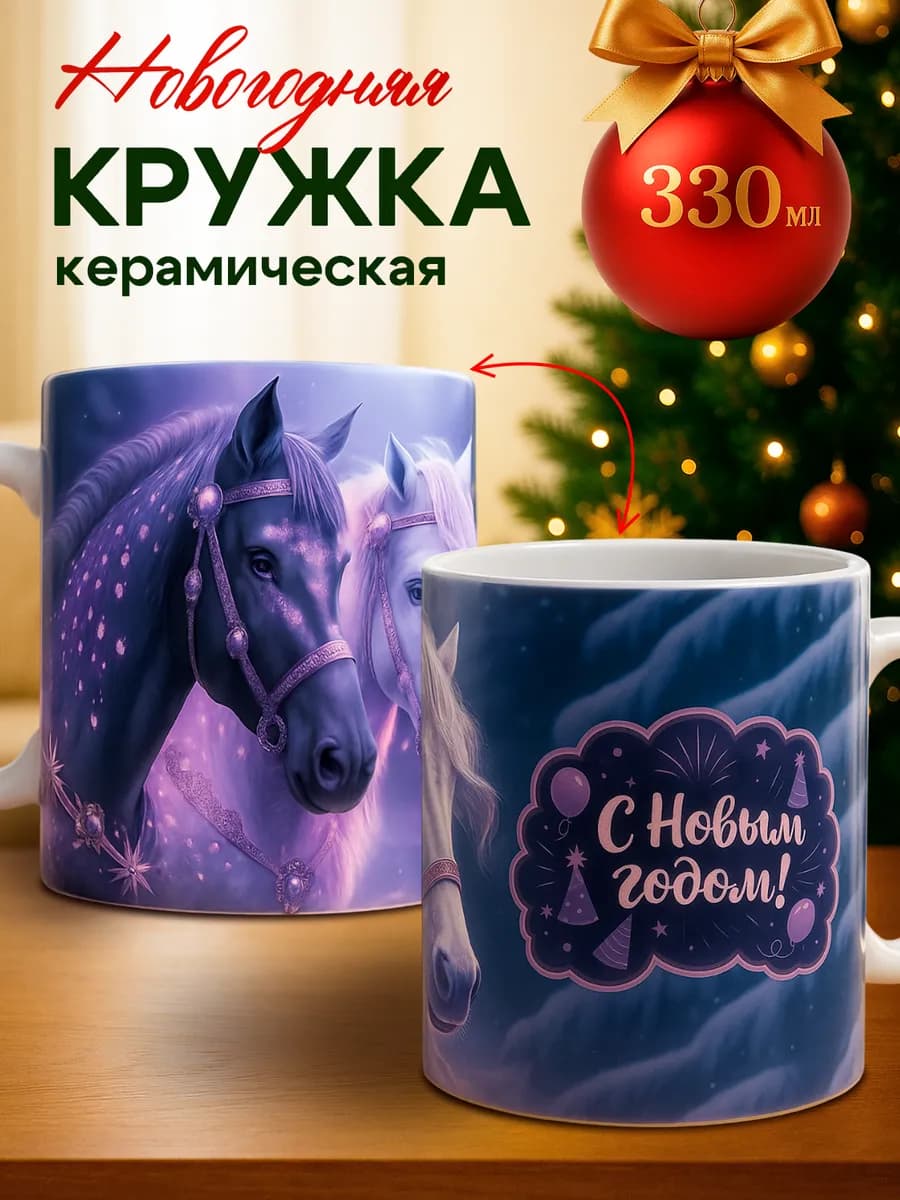 Кружка подарок на новый год с символом 2026 года