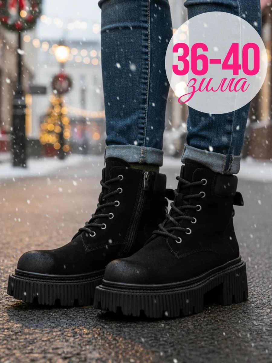 Ботинки зимние на платформе