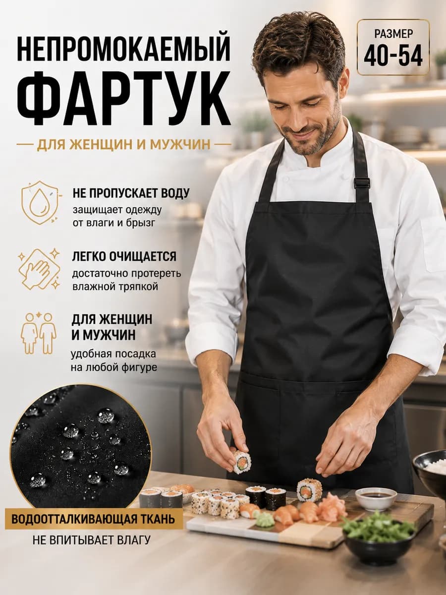 Фартук непромокаемый рабочий для кухни