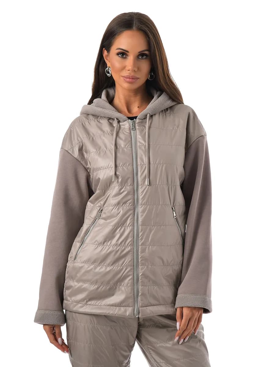 Толстовка на молнии с капюшоном утепленная