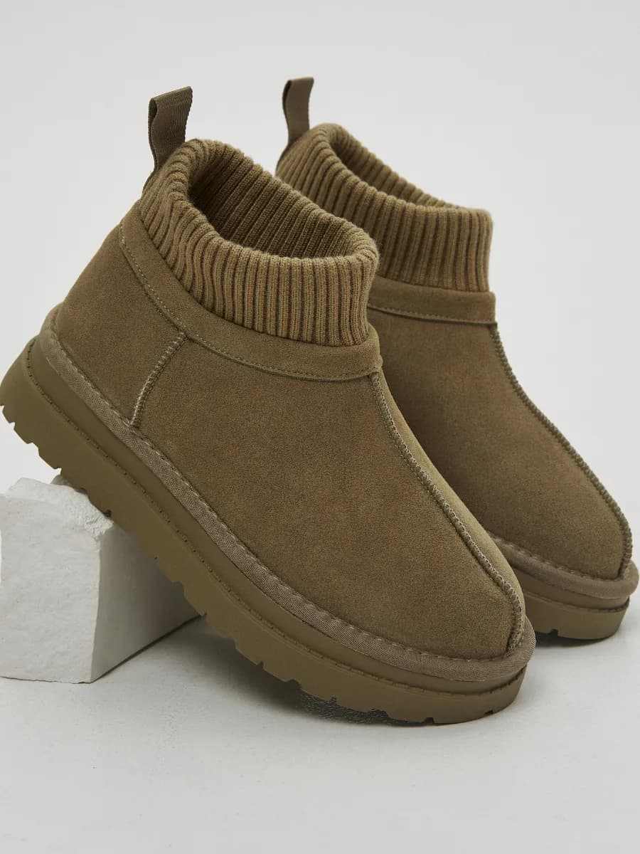 Угги зимние короткие натуральная замша