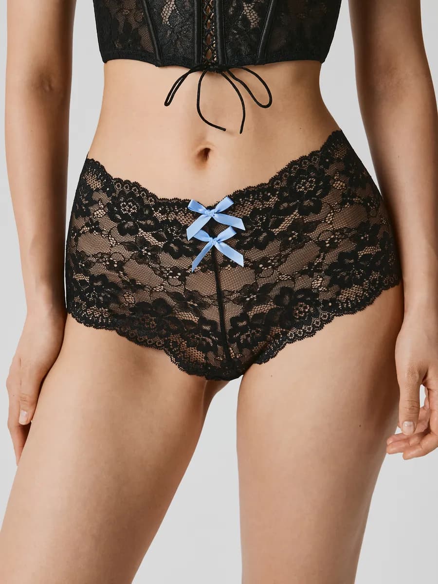 Трусы боксеры кружевные с бантами