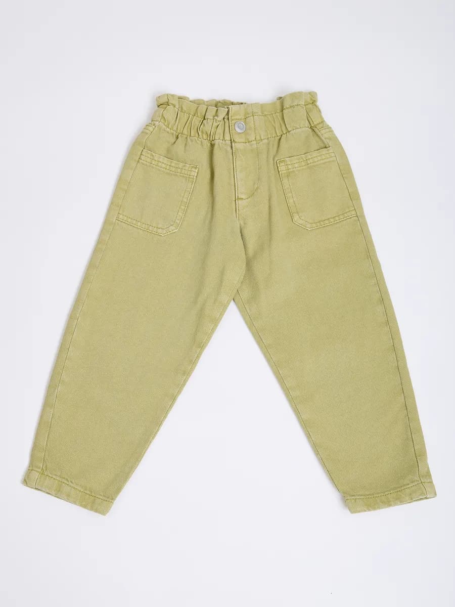 Джинсы широкие с подворотами