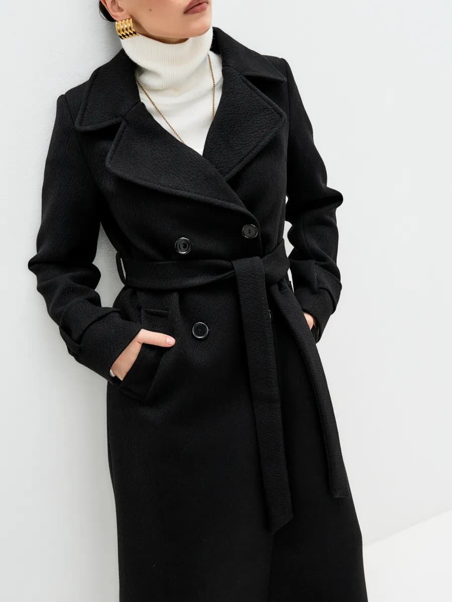 Пальто демисезонное длинное