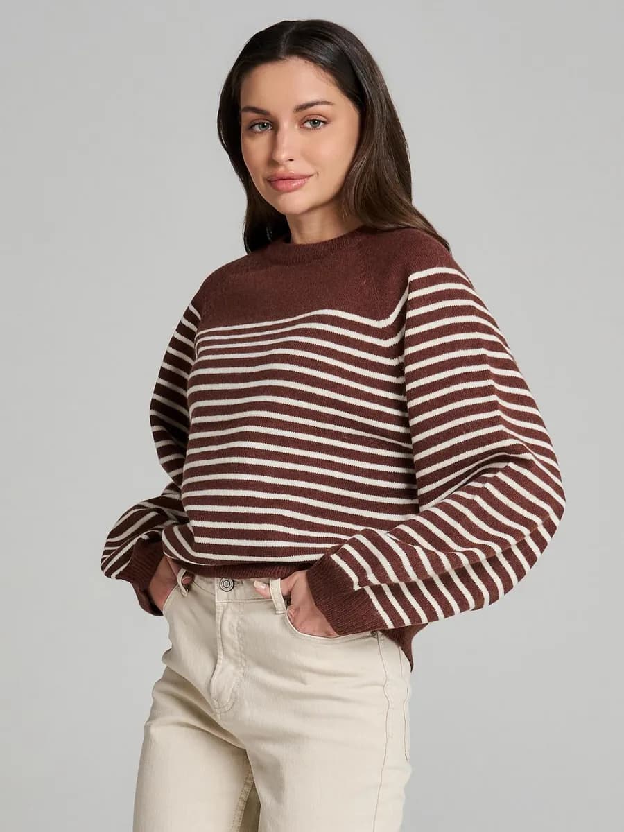 Джемпер оверсайз трикотажный в полоску