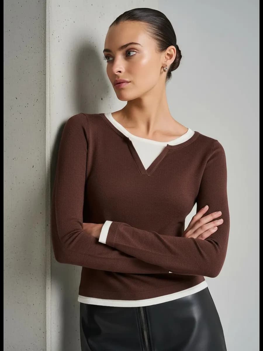 Джемпер трикотажный двухслойный