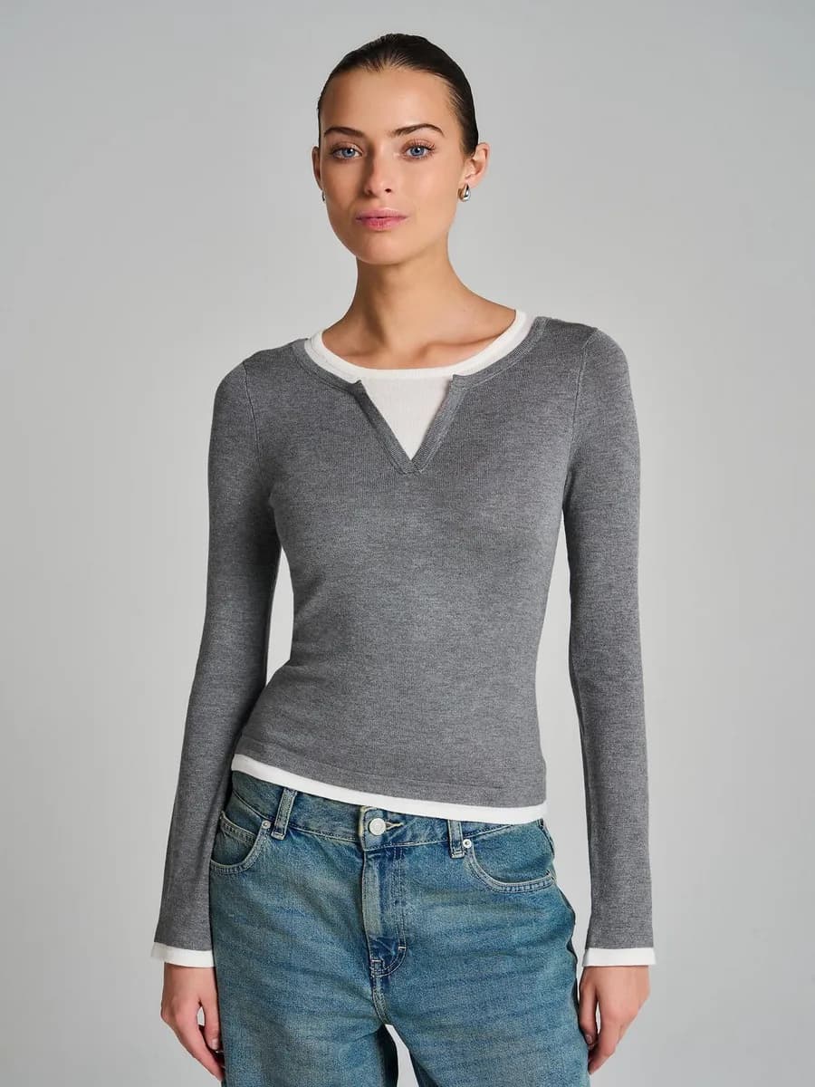 Джемпер трикотажный двухслойный - фото 1