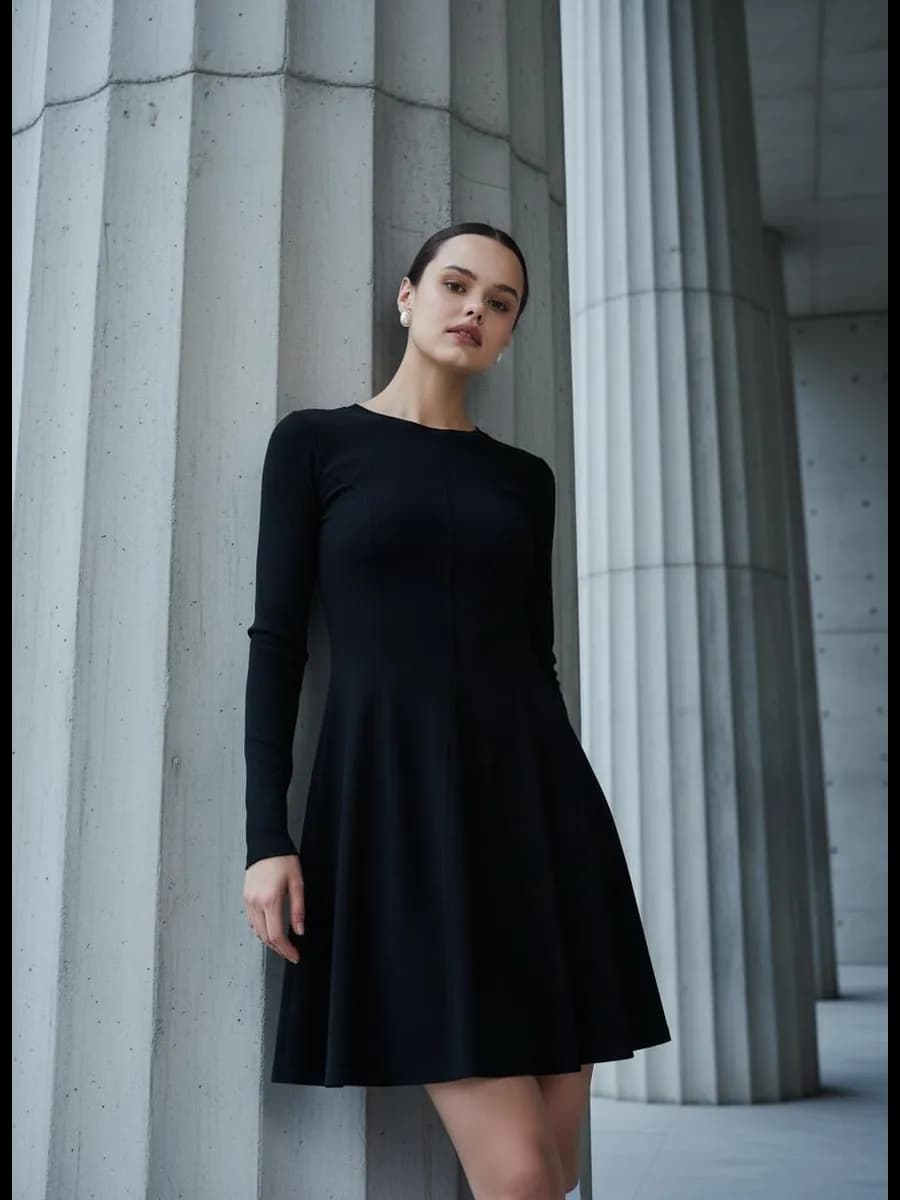 Платье короткое трикотажное