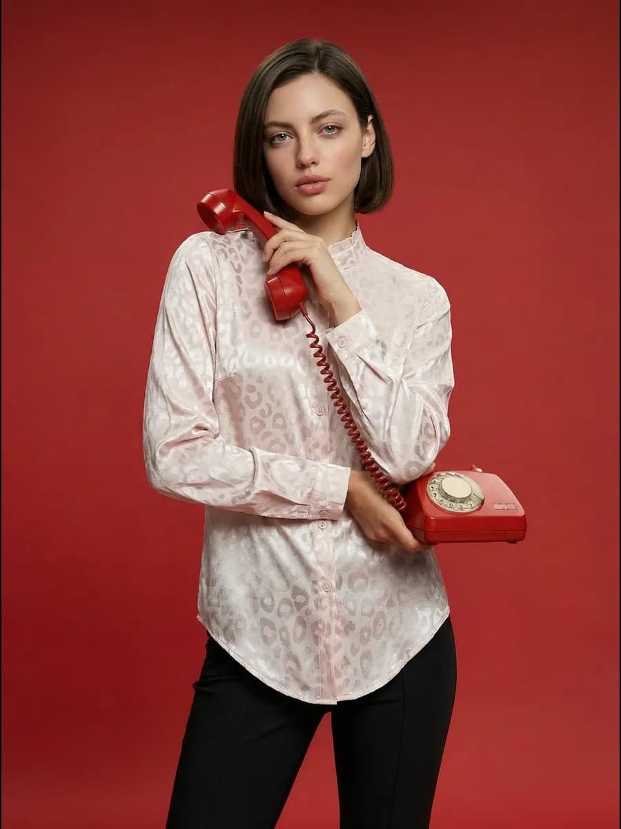 Рубашка нарядная леопардовая