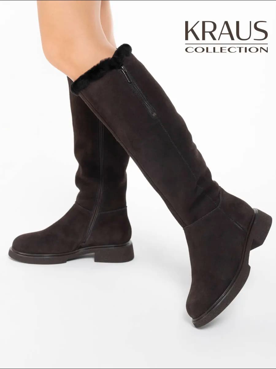 Сапоги женские зимние натуральная замша