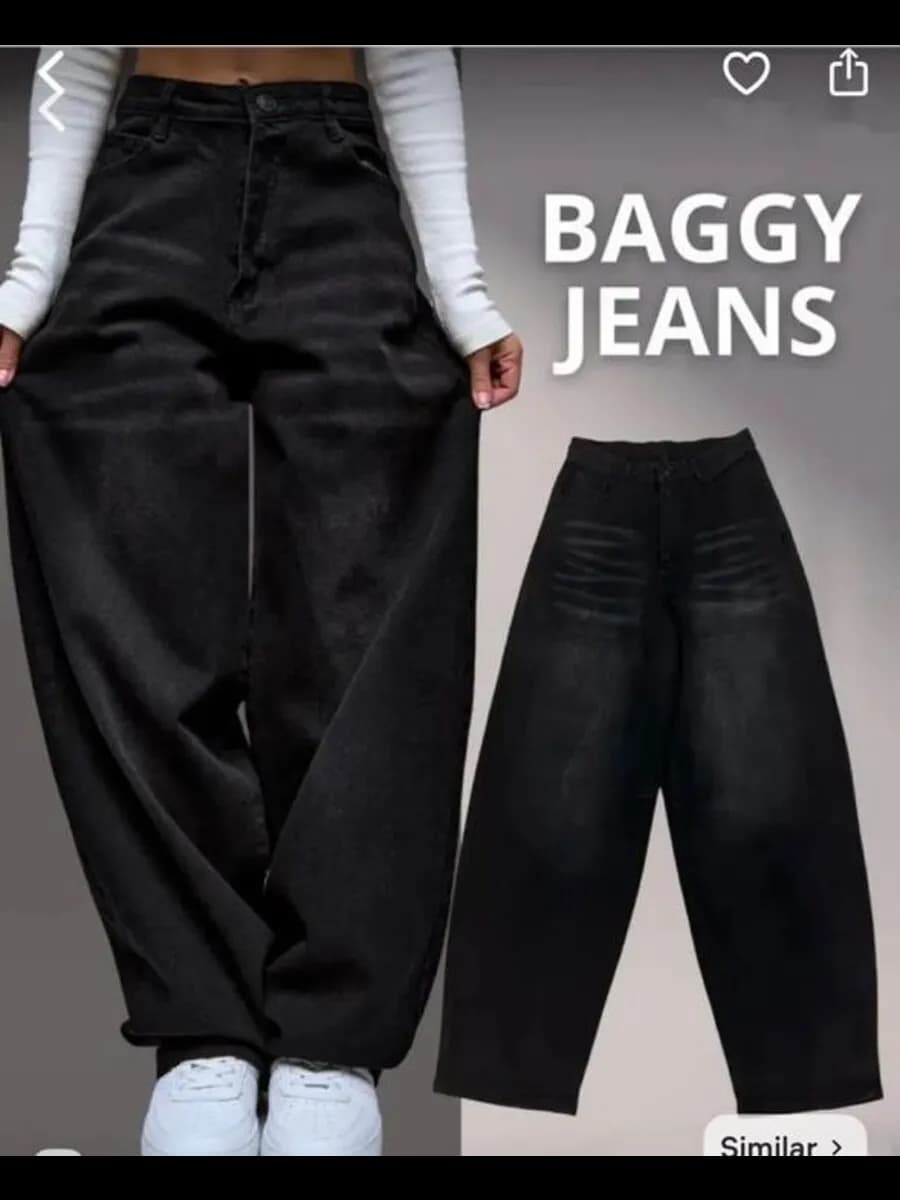 Джинсы стильные багги широкие тренд