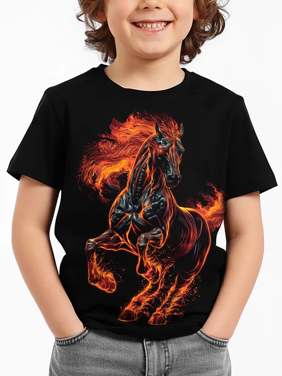 Новогодняя футболка с конем 2026