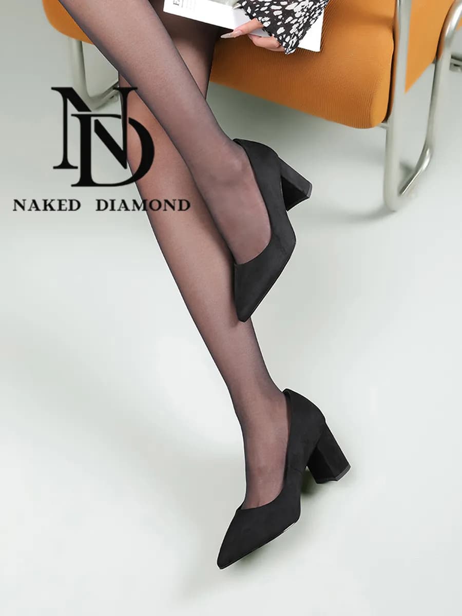 Туфли лодочки на толстом каблуке