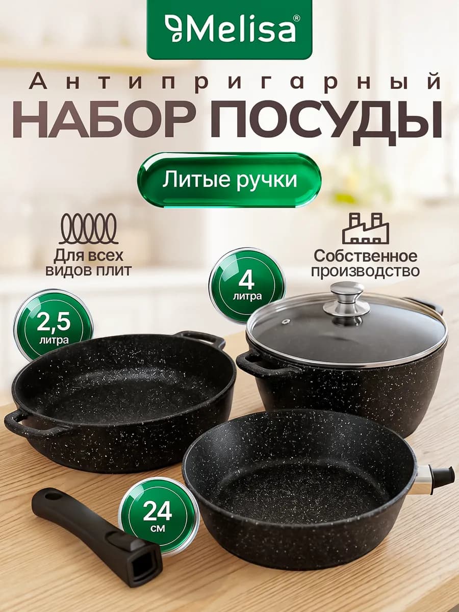 Набор посуды для приготовления для индукционной плиты