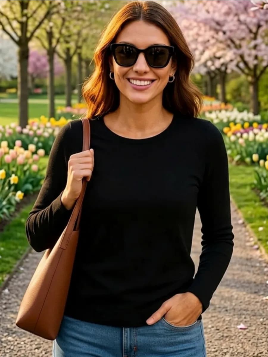 Тонкий джемпер свитер