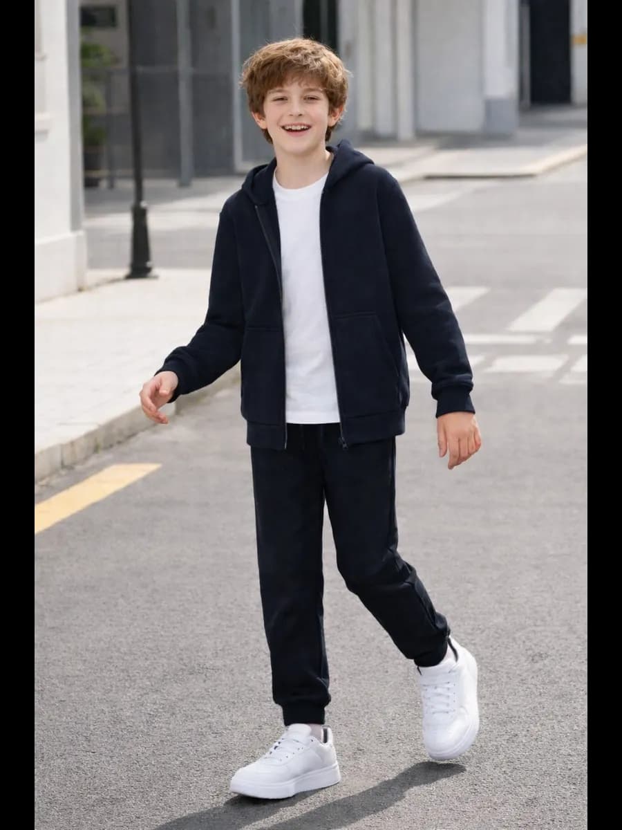 Толстовка детская с начесом на молнии оверсайз