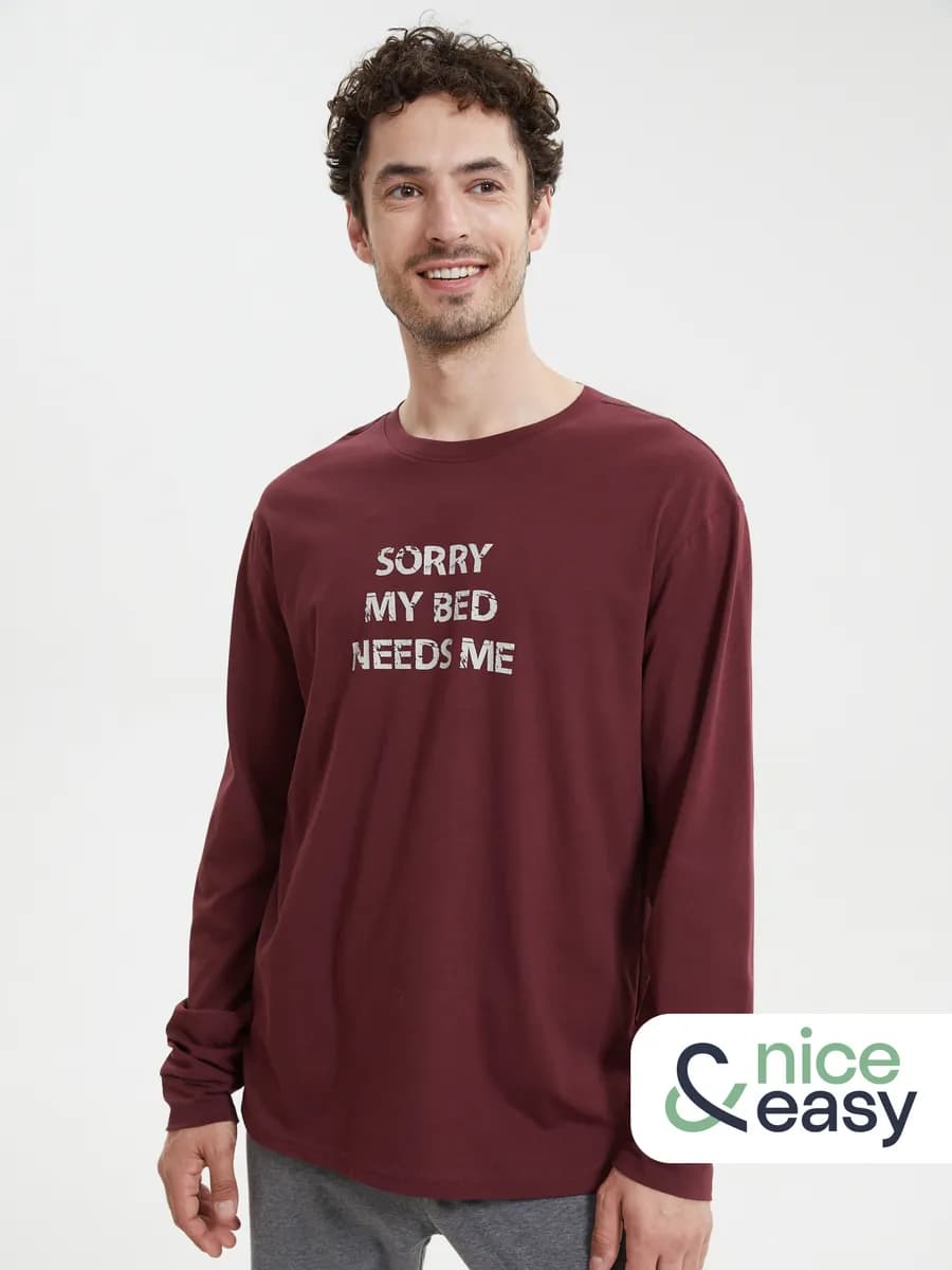 Мужской тонкий трикотажный лонгслив - фото 1