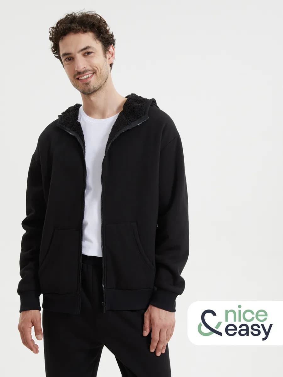 Мужская тёплая толстовка с экомехом - фото 1