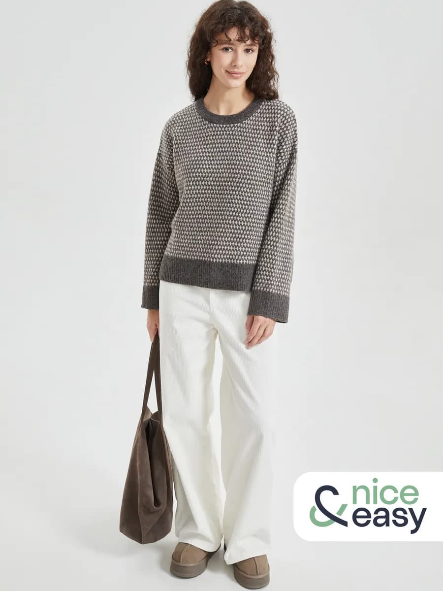 Вязаный женский джемпер оверсайз