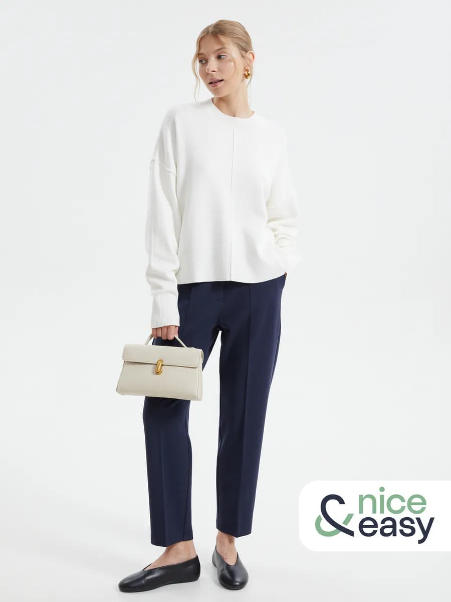 Трикотажный женский джемпер однотонный