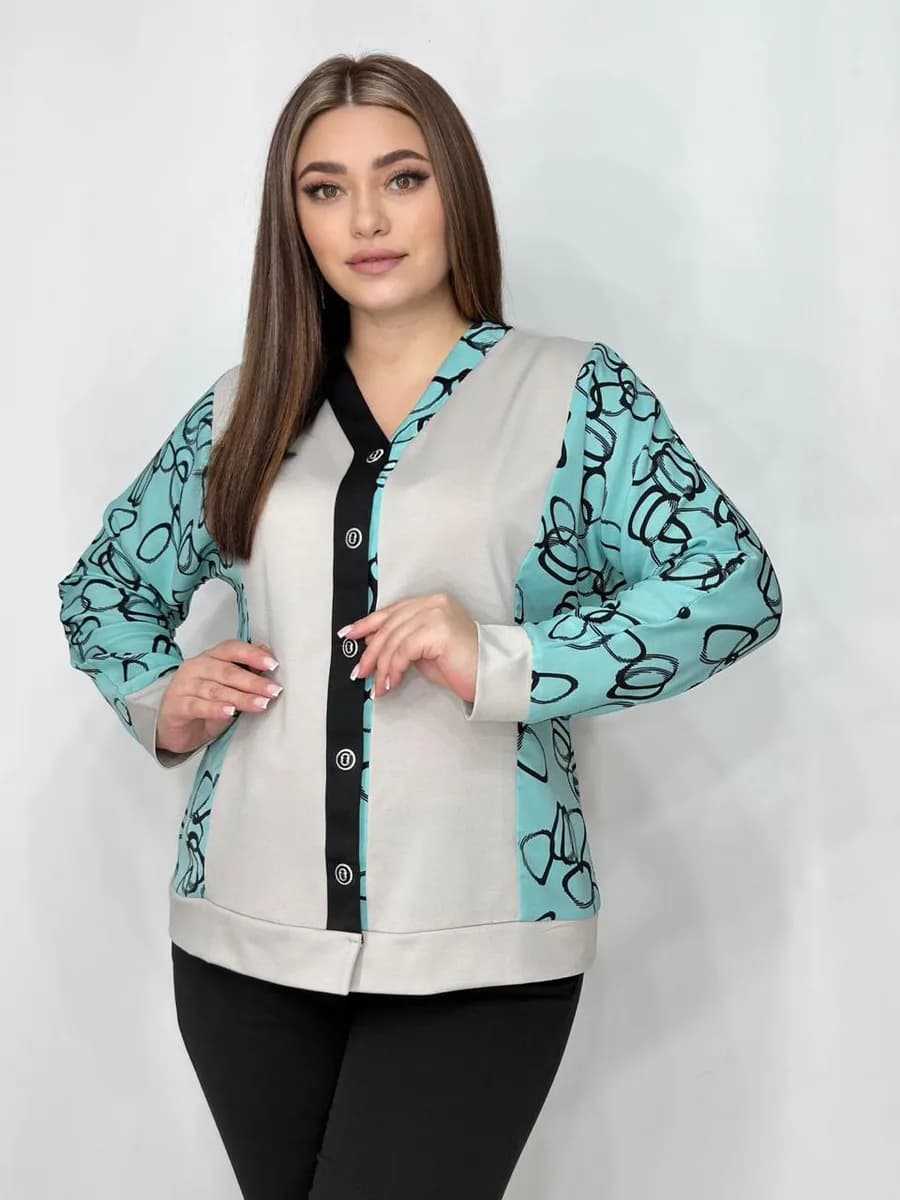 Кофта блузка на весну джемпер - фото 1