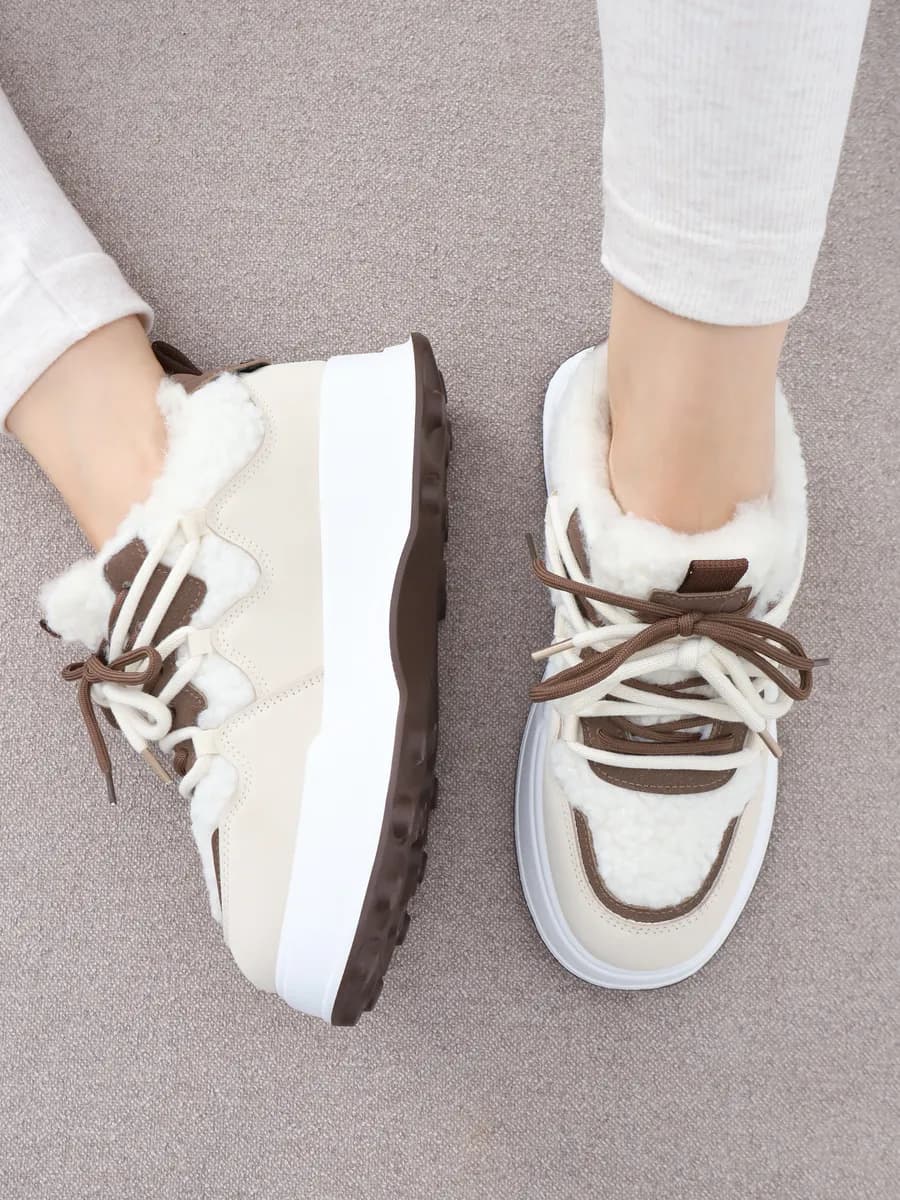 Кеды женские зимние на платформе