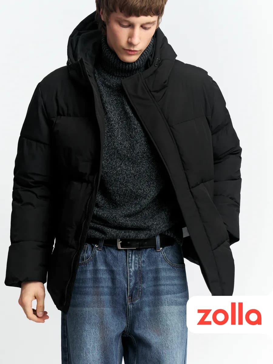 Тёплая мужская куртка с капюшоном