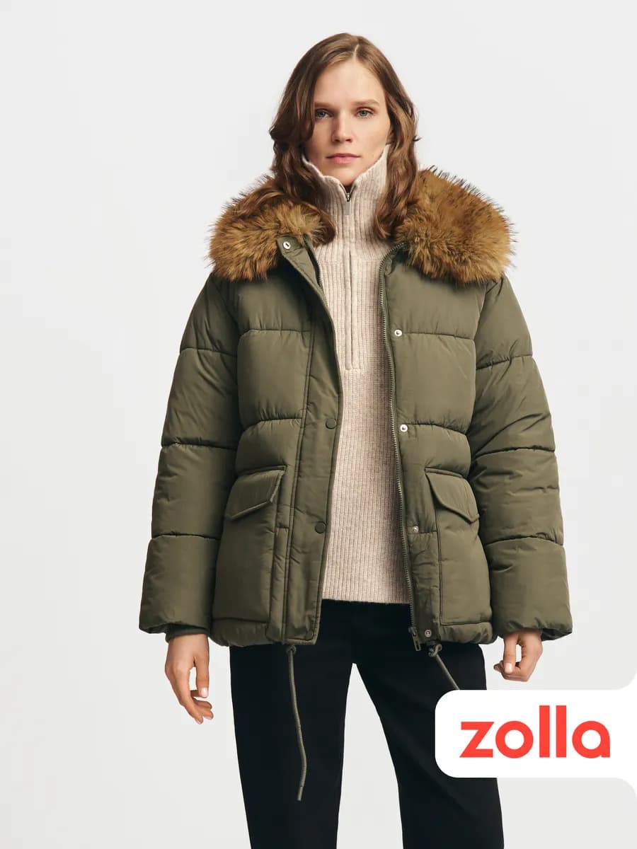 Тёплая женская куртка с экомехом